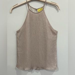 Maeve Champagne Halter Tank Top Size S